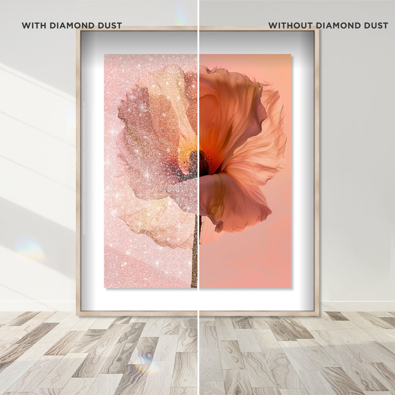 Amber Radiance I Shadowbox Floral & Botanical Print by Oliver Gal, Black Frame, 16 x 20, 21.5"H x 25.5"W