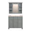 Meuble-lavabo 36 po avec armoire à pharmacie, armoire à miroir moderne, armoire de rangement avec 2 portes et 2 tiroirs