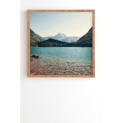 Glacier de l’été-reproduction de photo sur bois encadrée catherine mcdonald