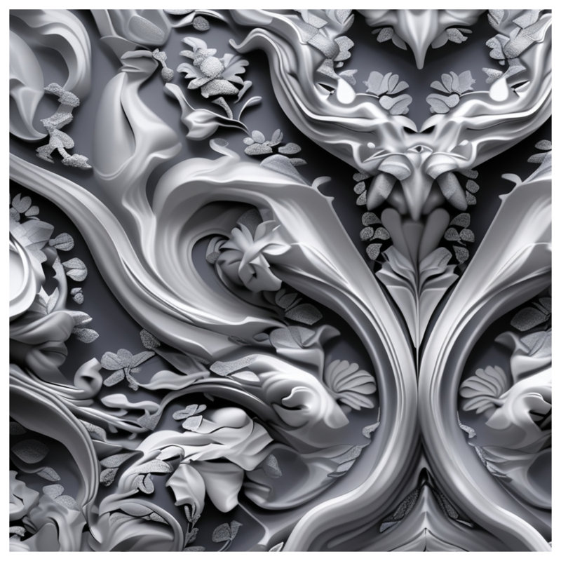 Couvertures florales complexes Baroque, 50in W x 60in H