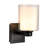 Oslo 1 - Light Dimmable Matte Black Armed Sconce