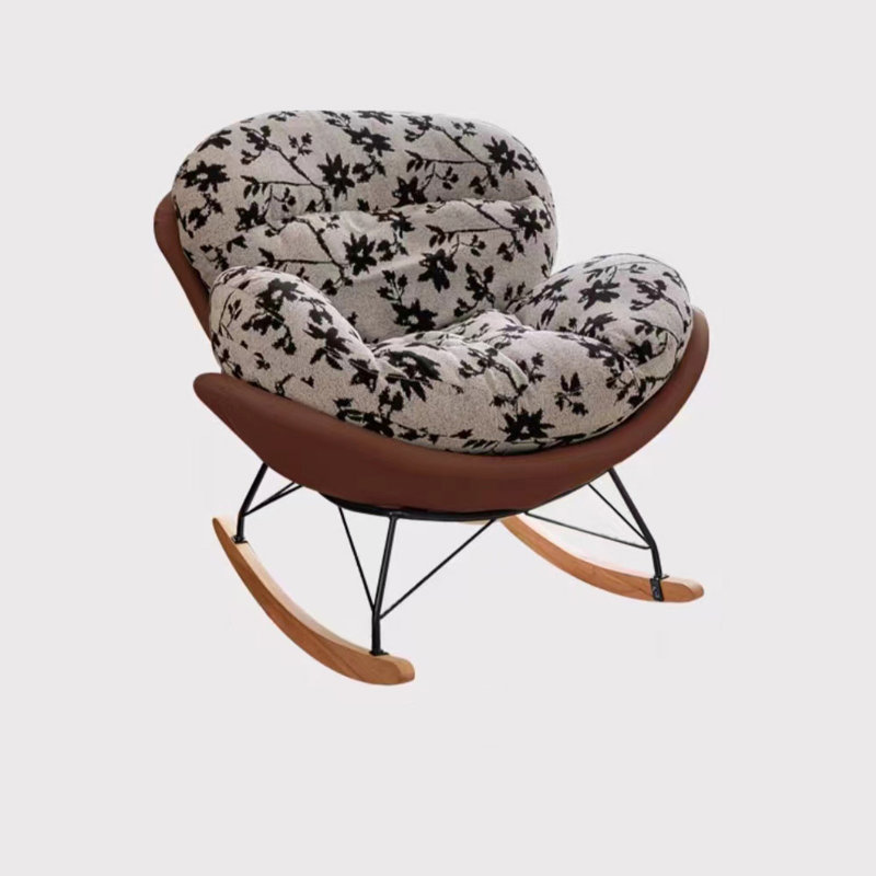 Chaise berçante rétro, Brun