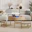 Table basse à plateau relevable moderne avec rangement et 3 repose-pieds-1878861365
