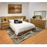 Ensemble de chambre avec grand lit en bois massif 5 pièces Cashin
