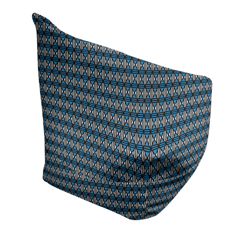Petite chaise à sacs à billes & Leffel, Pas de bourre, Noir / bleu, H 120 po x L 2 po x P 60 po
