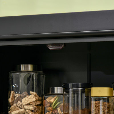 Armoire de rangement pour garde-manger 72,5 po, armoire de cuisine autoportante avec 4 portes et tablettes réglables pour la salle à manger, panneau de fibres à densité moyenne