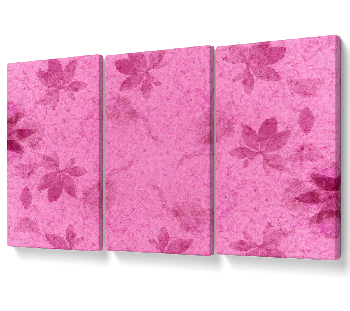 Ivy Bronx Pink Delicate - 3 Piece Wrapped Canvas Graphic Art | Wayfair ...
