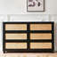 Buffet rétro en bois massif noir