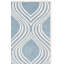 Deedie Hand-Tufted Wool Ivory/Blue Area Rug-22809418