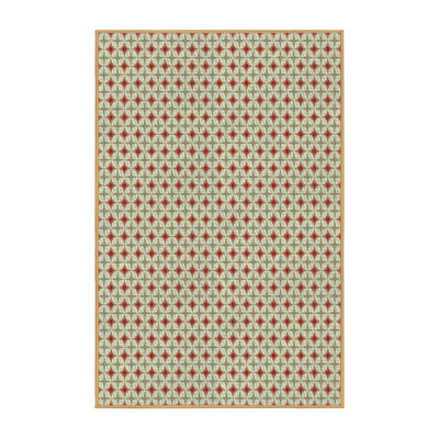 Tapis brun clair/ivoire à motifs