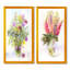 Bouquet de lupins roses en fleurs - Ensemble de 2 peintures sur toiles-605805326-605805324