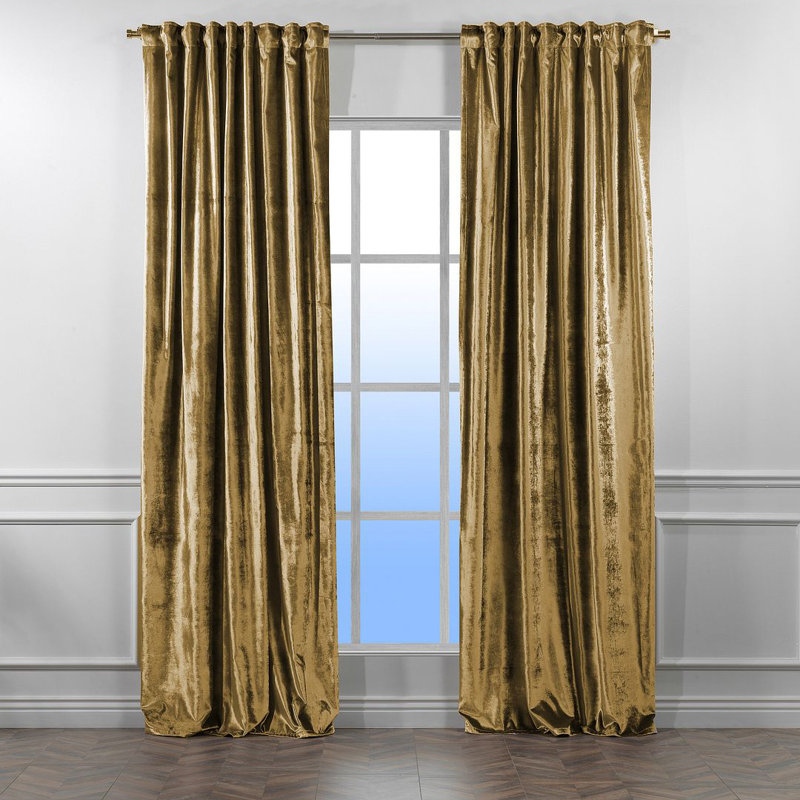 Room Darkening Single Curtain Panel, Brown, 130cm Width x 145cm Drop