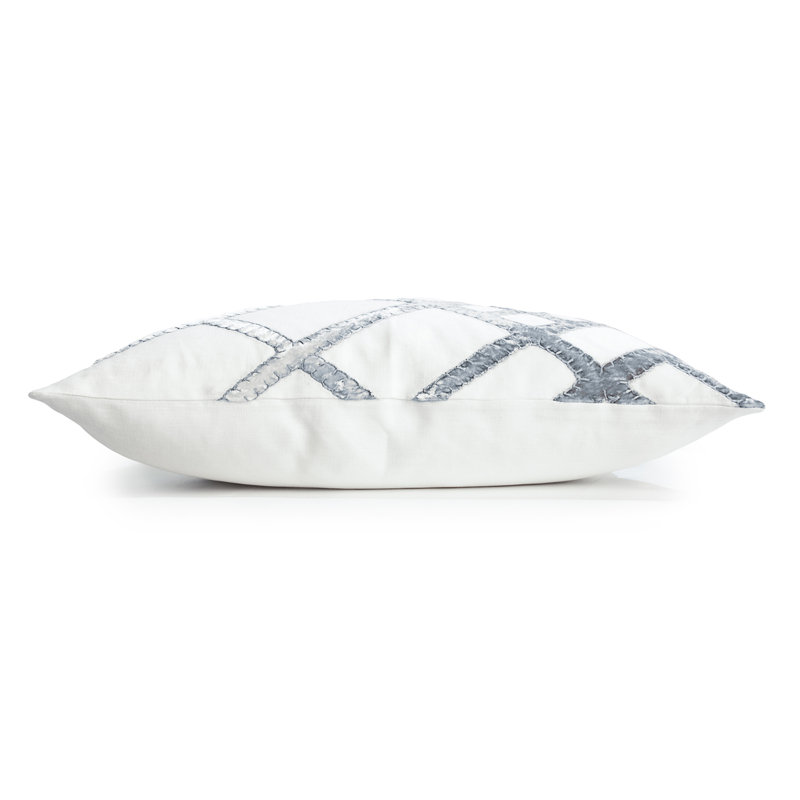 Net Linen Square Pillow Cover & Insert, Steel