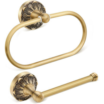 Porte-papier hygiénique en laiton antique