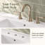 Lavabo rectangulaire double lavabo en céramique blanche de 122 cm (48 po) de largeur pour deux personnes, sans robinetterie.