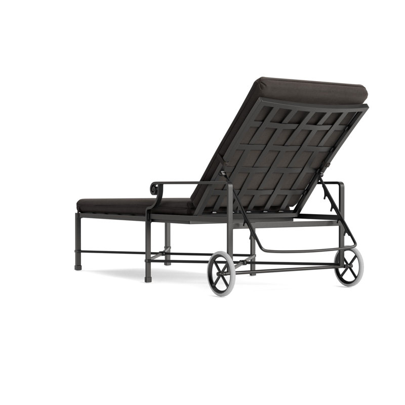 Venetian Outdoor Chaise Lounge, Fusion Charcoal, Textured Pewter