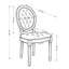 Chaise de salle à manger en bois massif de style français avec garniture cloutée (ensemble de 2)-1639041644