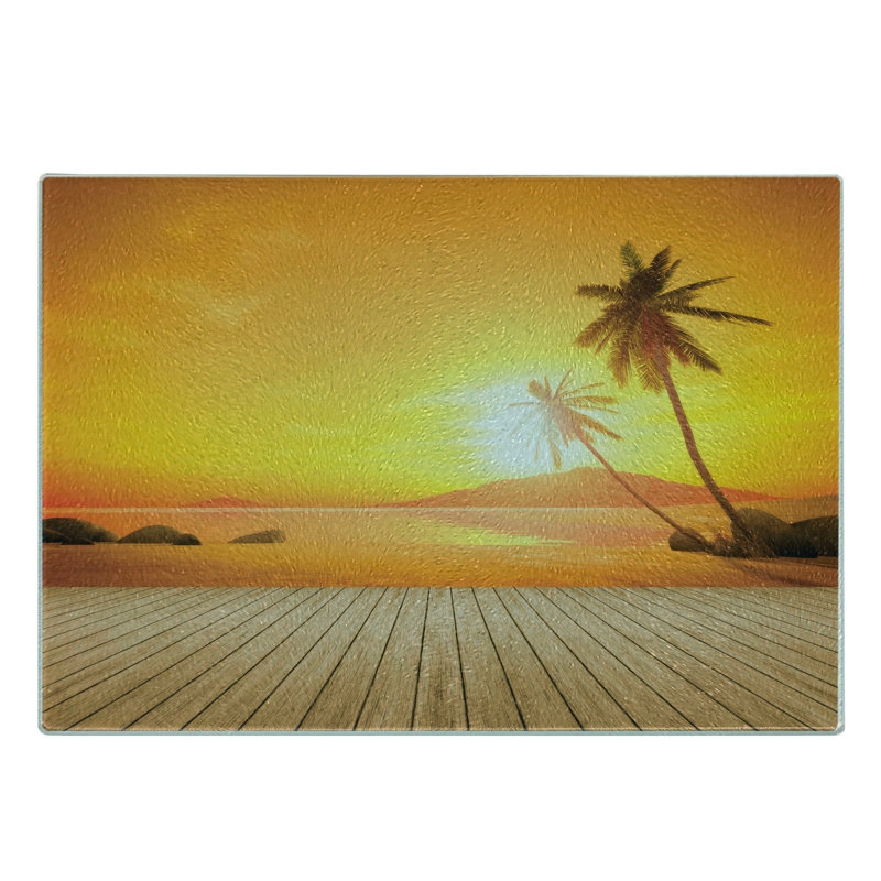 Planche à découper en bois trempé Ambesonne