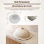 Lavabo de salle de bain ovale encastré en porcelaine vitrifiée 17,5 pouces Cantrio PS-186