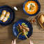 32 Piece Ceramic Dinnerware Sets, Kitchen Dinnerware, Blue Dinnerware With Bas-Relief Around The Edge, Royal Style, For 8 People, Dinner Plate, Dessert Plate, Bowl And Soup Plate-627910102