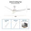 Ventilateur de plafond intelligent à 3 pales avec lumière DEL-403107344-461021577