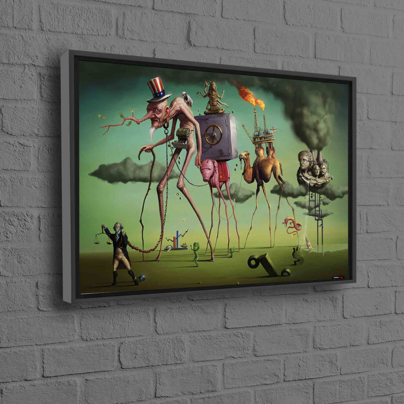 Print on Canvas, Framed Print without Mat, 20cm H x 30cm W, Black