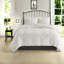 Ensemble de literie élégant en chenille de coton touffeté élégant, blanc cassé, double / grand pour un style chalet confortable