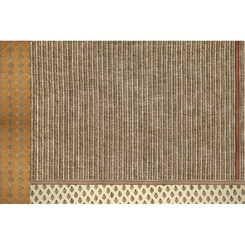 Burdine Vinyl Machine Printed Area Rug, Rectangle 3'3.4" x 4'11.1"