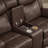 Oversized Manual Reclining Loveseat Sofa with Cupholders-Espresso-120433398