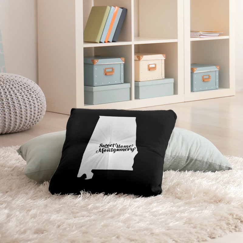 Housse de coussin et insert, H 26 po x l 26 po, Noir, Montgomery