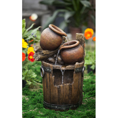Fontaine en résine/fibre de verre et urn d’eau