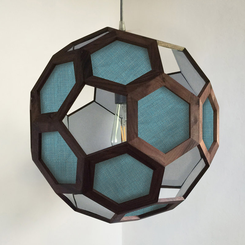 Chevalier 1 - Light Oil Pendant, Walnut/Light Blue