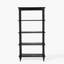 Isabel Spindle Tall Black Rectangular Bookcase