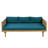 Claremont 3 Seater Daybed With Rattan Arms (Teak Cushion)-807542493