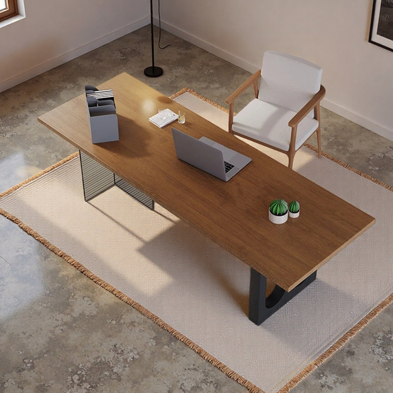 Modern minimalist workbench desk, 29.53" H x 70.87" W x 31.5" D
