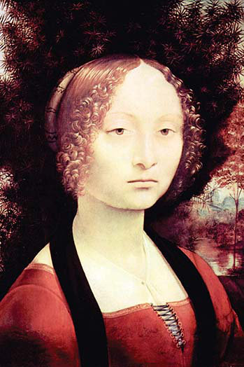 «Portrait of a Dame» par Leonardo Da Vinci, reproduction d'art, H 30 po x l 20 po x P 1,5 po