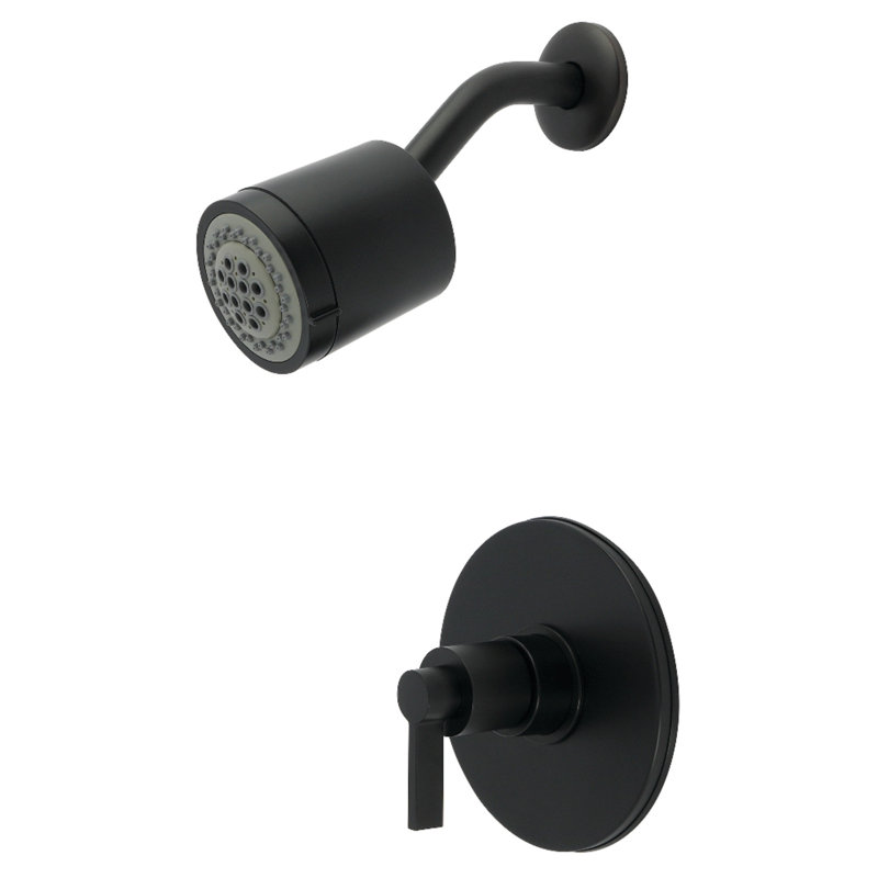 Kingston Brass NuvoFusion Single-Handle Pressure Balanced Shower Faucet, Matte Black