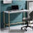 White gold writing desk with USB interface