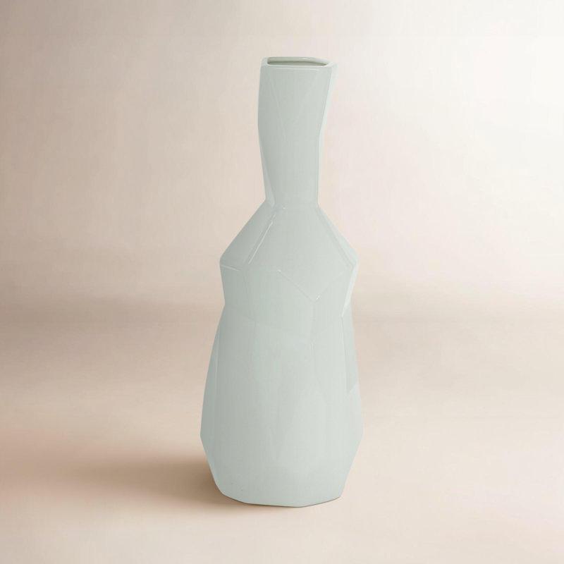 Messina Adele White 16.2" Stoneware Table Vase