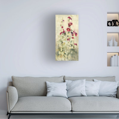 Bolog Cheri Blum Hollyhocks Panel I Canvas Art