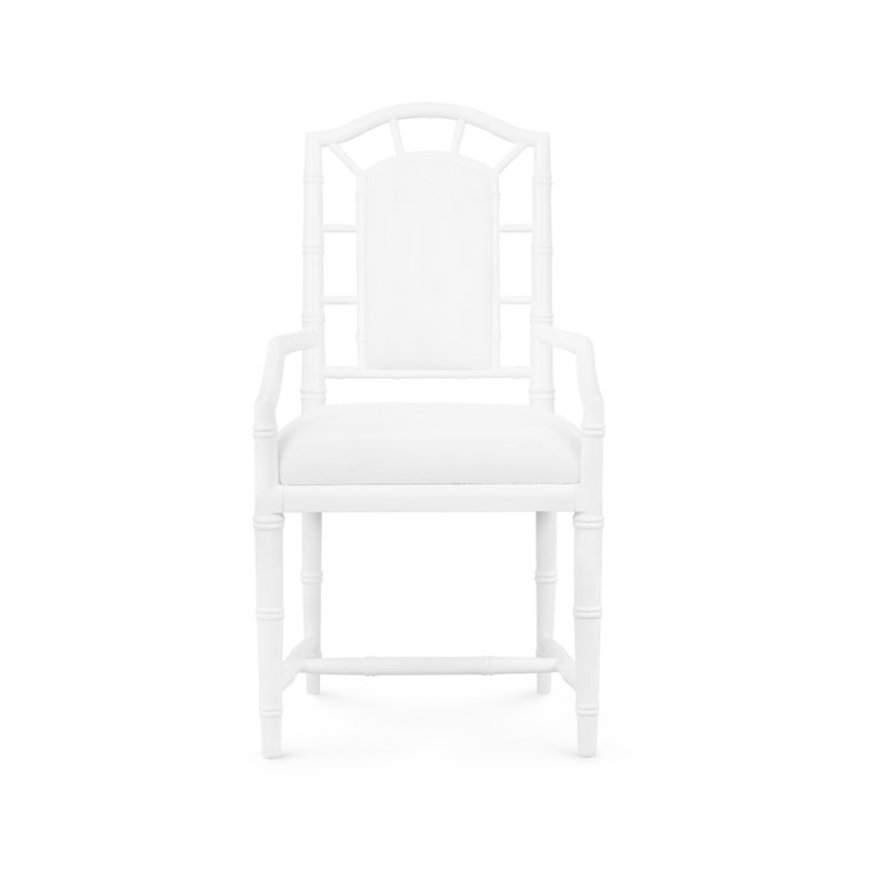 Delia Upholstered Arm Chair, Vanilla