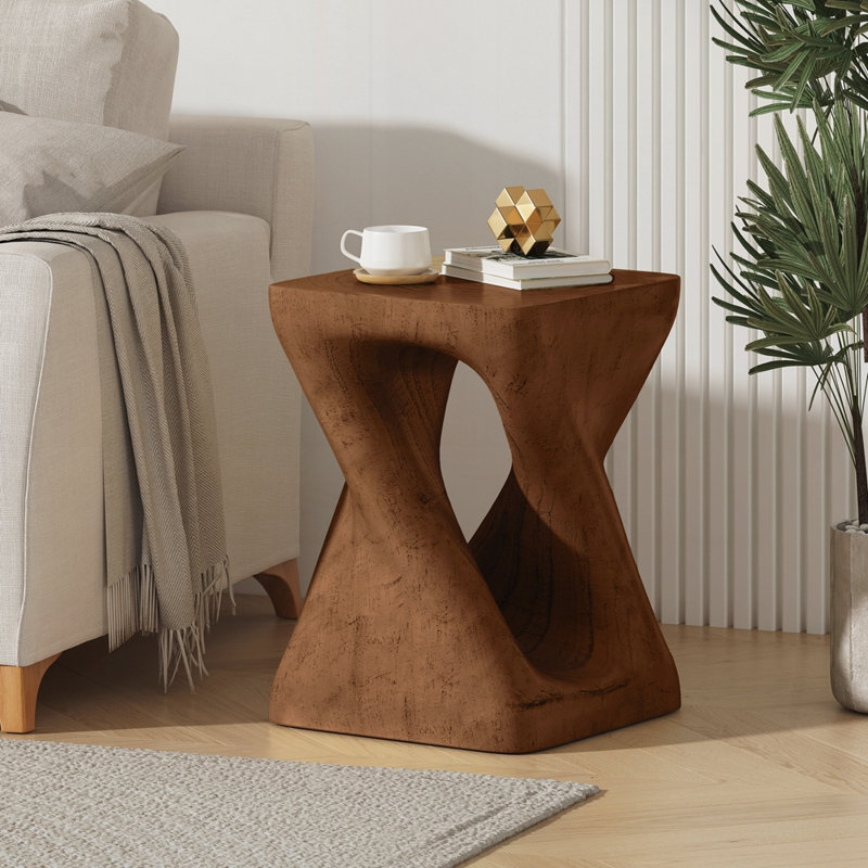 Outdoor MGO Side Table, Antique Brown