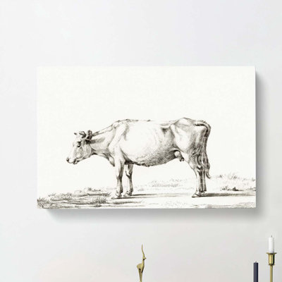 The Portrait Of A Cow by Jean Bernard - Wrapped Canvas Print