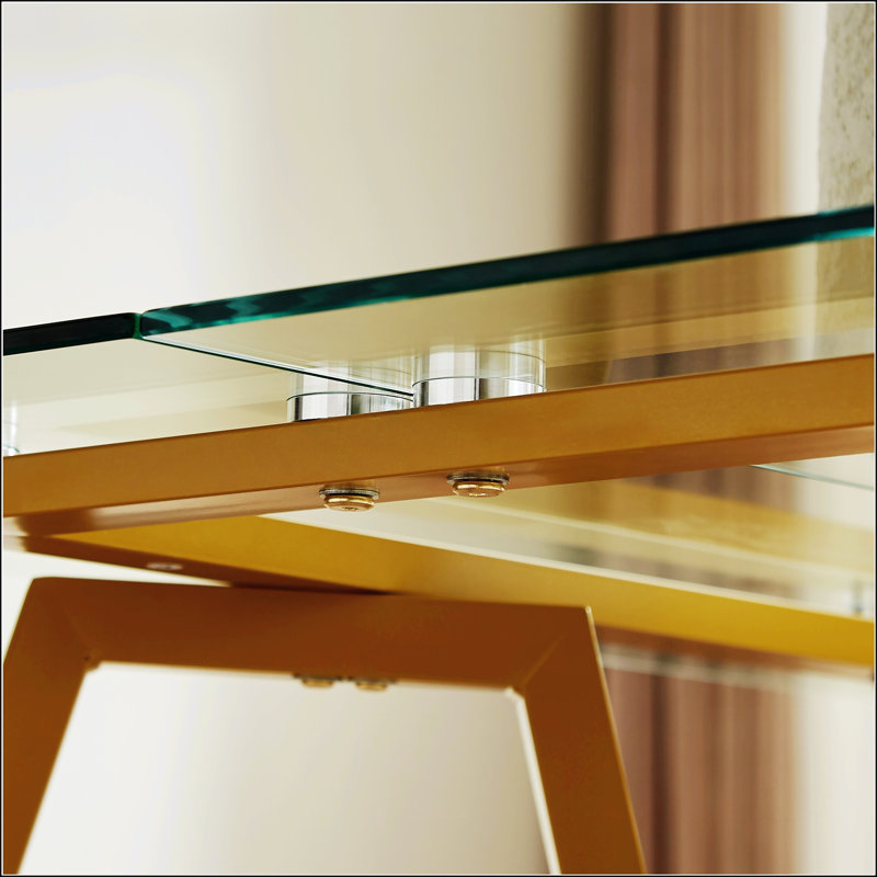 Rectangular Glass Dining Table, 30.9"H x 70.9"L x 35.4"W
