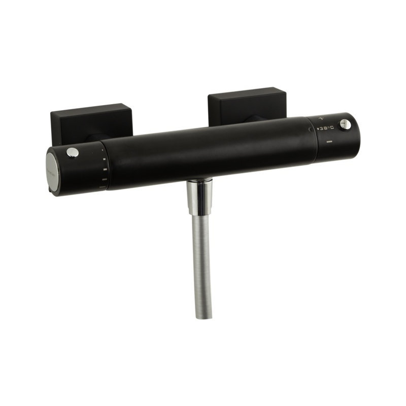 Robinet de baignoire Arola, Noir et chrome