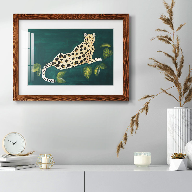 «Lethargic Leopard I», impression sur papier encadrée, Érable