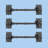 Black Cabin Hook Eye Latches 7.3" L Wrought Iron with Hardware