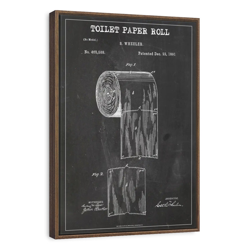 Rouleau de papier hygiénique BW Monténégro, Cadre flottant en bois naturel, 25" x 37"