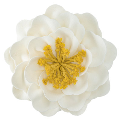 Decorative 3D Peony Flower Throw Pillow Handmade Accent Cushion 14 Inch