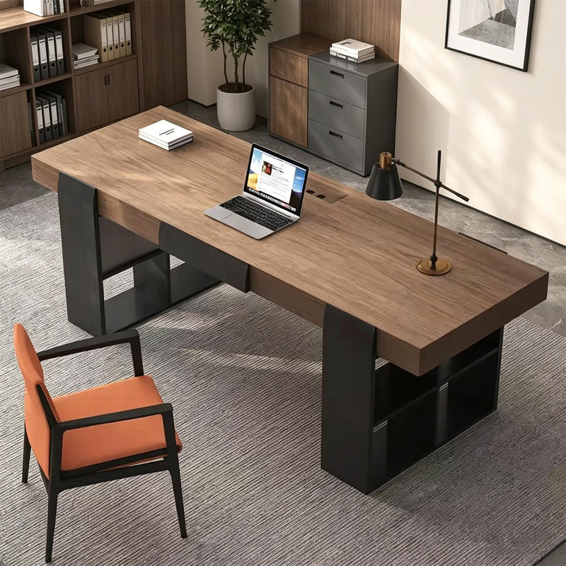 Solid wood home office computer desk